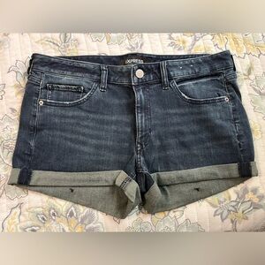 Express midrise jean shorts